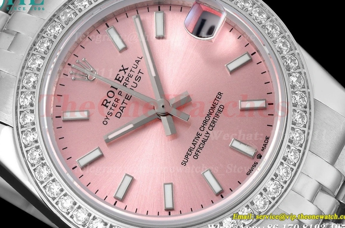 Pink MY8215 Dia SS 28mm Stk GDF SS Datejust 0512